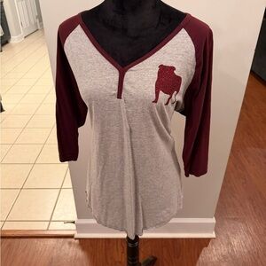 Augusta Sportswear Glitter Bulldog Baseball Tee XL
